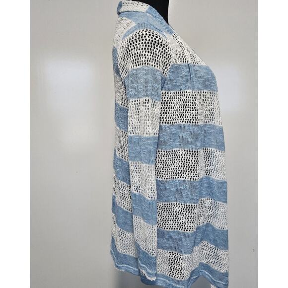 Retro Threads Womens Small Stripe Open Front Cardigan Coastal Cowgirl Pastel - Picture 5 of 10